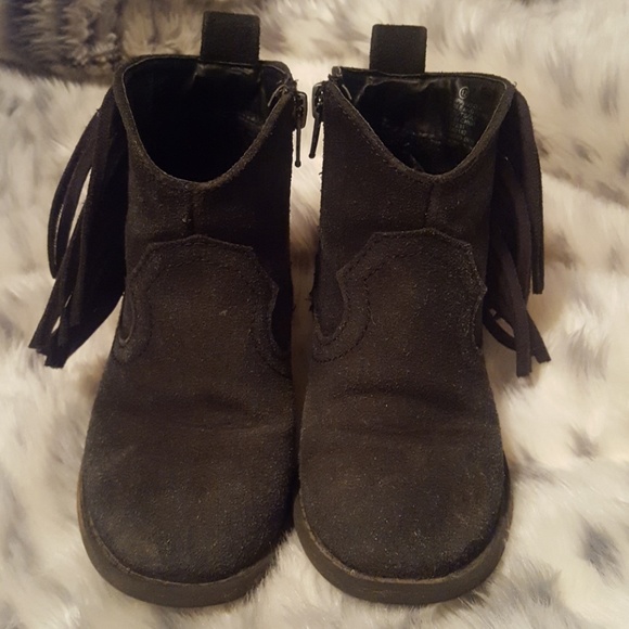 justice Black Fringe ankle boots - Picture 2 of 6
